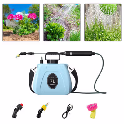 TaffHOME Semprotan Tanaman Elektrik Sprayer Shoulder Type 2000mAh 8L - VK7 - Blue — gambar 2