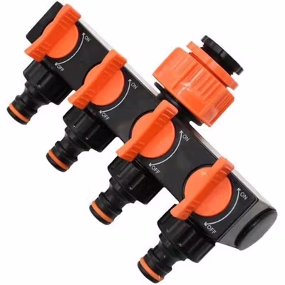 YUYAO Sambungan Selang Air Konektor Irigasi Taman Drat 3/4 Inch - YY811 - Orange — gambar 2