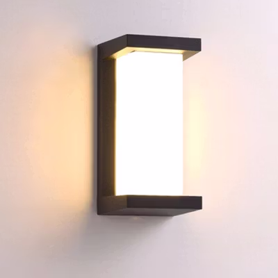 GAVT Lampu Dinding Plastic Body Minimalist 20 W Warm White 3000K H1 - Black — gambar 2