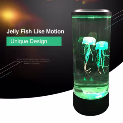 KVVGHT Lampu Meja Hias Jellyfish Light RGB 18W - KG045 - Transparent — gambar 2