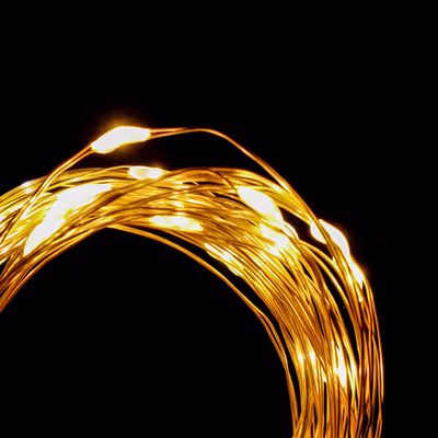 TaffLED Lampu Hias String Lights Tumblr Battery Waterproof 50 LED 5M - G5 - Warm White — gambar 2