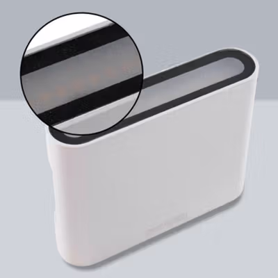 TaffLED Lampu Dinding Hias Modern Aluminium Waterproof Warm White 6W - RF-01 - White — gambar 2