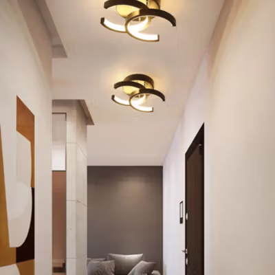 TaffLED Lampu Plafon LED Ceiling Light Minimalis C-Ring Tri Color 18W - L888 - Black — gambar 2