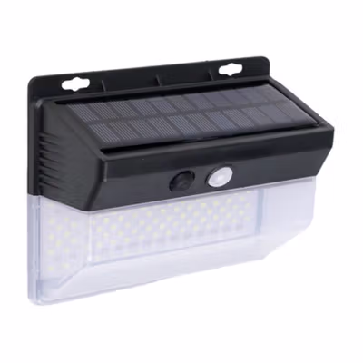 Woopower Lampu Dinding Outdoor Solar Sensor Gerak 206LED 1W Cool White - XF-2026 - Black — gambar 2