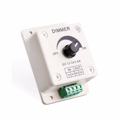 ZHONGA Dimmer Lampu LED Brightness Controller 12-24V 8A - ZBK400R - White — gambar 2