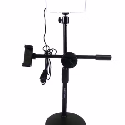 TaffSTUDIO Lampu Kamera Fill Light Phone Holder Overhead 3in1 Color - ZD15 - Black — gambar 2