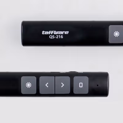 Taffware Laser Pointer Presentasi Pen Remote Wireless 200M 2.4GHz - QS-216 - Black — gambar 2