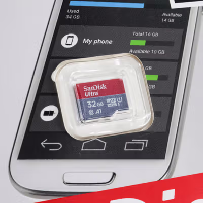 SanDisk Ultra microSDHC UHS-I Class 10 A1 120MB/s 32GB - SDSQUA4 - No Color — gambar 2