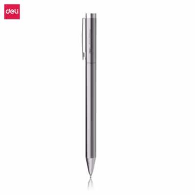 Deli Pulpen Gel Tanda Tangan Metal Roller Ballpoint 0.5mm 1 PCS - S99 - Silver — gambar 2
