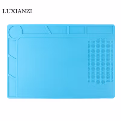 LUXIANZI Alas Matras Solder Heat Insulation Soldering Mat 340x230mm - S-120B - Blue — gambar 2