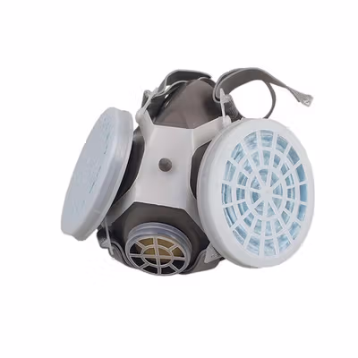TaffGUARD Masker Gas Respirator Half Face with Activated Carbon Filter - 8006 - No Color — gambar 2