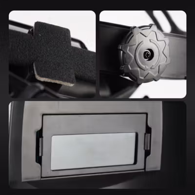 TaffGUARD Masker Las Auto Darkening Safety Mask Flat Flip - HJ05 - Black — gambar 2