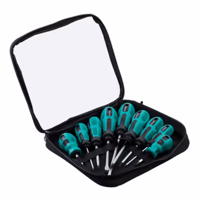 Taffware Obeng Set Reparasi Magnetic Head 9 in 1 - SK803 - Green — gambar 2