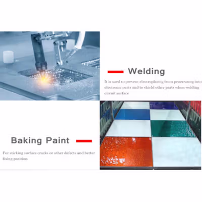 YX Isolasi Tahan Panas Lakban Solder 200 Derajat Masking Die Cut 33M 5mm - PG33M - Green — gambar 2