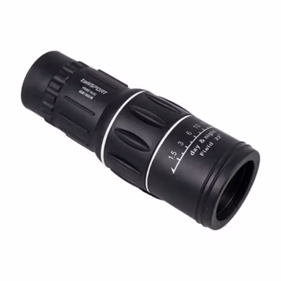 TaffSPORT Prime Teropong Monokular Focus Zoom Lens 66M/8000M - 16x52 - Black — gambar 2