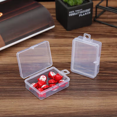 Kotak Perhiasan Aksesoris Plastic Storage Jewelry Box - PJ322 - Transparent — gambar 2