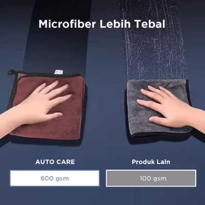 TaffHOME Kain Lap Microfiber Mobil Multifungsi 600 gsm 40x30cm - H-45G - Multi-Color — gambar 2