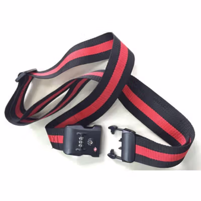 TaffGUARD Travel Luggage Lock Suitcase Belt Tali Koper Gembok TSA PIN - TSA-319 - Black — gambar 2