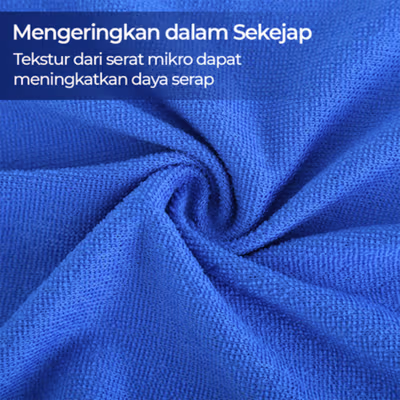 TaffHOME Handuk Microfiber Towel Soft Quick Dry 35x75cm - U0755 - Blue — gambar 2