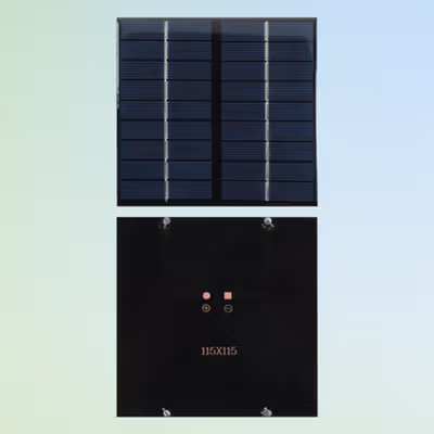 SolaBright Solar Panel Mini Polycrystalline Modul DIY Powerbank 9V 2W - SN9 - Black — gambar 2