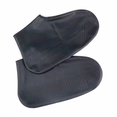 Darden Sarung Sepatu Anti Air Silicone Elastic Non Slip Shoe Cover M - SC32 - Black — gambar 2