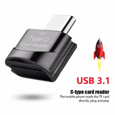 Taffware Card Reader USB Type C OTG MicroSD - P31 - Black — gambar 2