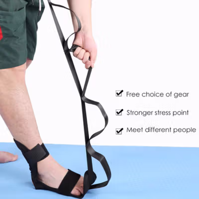 CALANDIS Tali Yoga Ligament Stretching Belt 6 Loop Adjustable - CDS-7 - Black — gambar 2