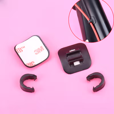 Fixed Clamp Kabel Rem Sepeda Cable Tie Buckle Organizer 5 PCS - Black — gambar 2