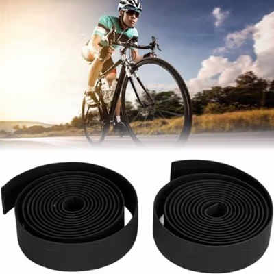 Handlebar Tape Gagang Sepeda Bicycle Handle Wrap 2M 30mm 2 PCS - GH-081H - Black — gambar 2