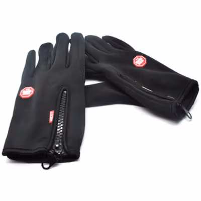 HKXY Sarung Tangan Motor Sepeda Anti Slip Touchscreen Gloves 1 Pair M - Black — gambar 2