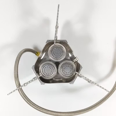 TaffSPORT Kompor Gas Portable Lipat Ultralight 3 Burner Camping Stove - KV36 - Silver — gambar 2