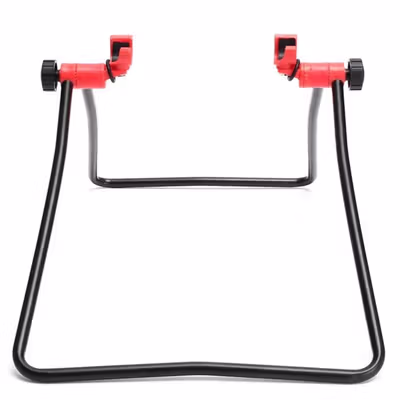 TaffSPORT Standar Sepeda Universal Paddock Standing Bike Display Besi - L151 - Black/Red — gambar 2