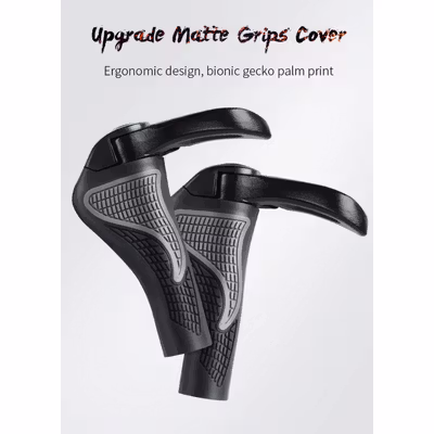 TaffSPORT Handgrip Sepeda Universal Anti Slip Handlebar Grip - BT1001 - Black — gambar 2