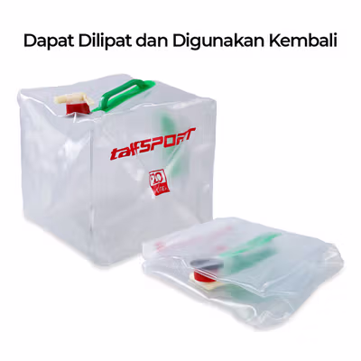 TaffSPORT Kantong Air Portable Camping Water Storage 20L - ST-216 - Transparent — gambar 2
