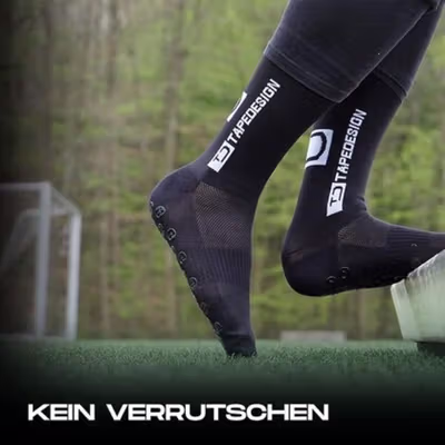 TAPEDESIGN Kaos Kaki Pendek Olahraga Anti Slip Breathable Sock Pria 38-44 - TD3 - Black — gambar 2