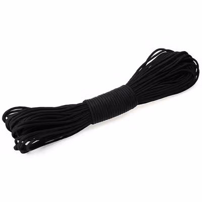 TaffSPORT Tali Paracord Camping Adventure 7 Core 4mm 31M - SS01 - Black — gambar 2