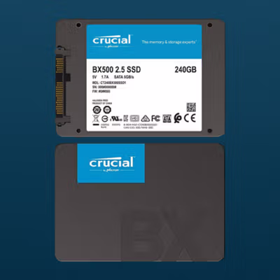 Crucial SSD 6GB/s SATA III 2.5 Inch 240GB - BX500 - Black — gambar 2