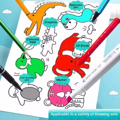AMSZKE Kertas Mewarnai Tempel Dinding Drawing Paper Roll 300cm Dinosaurus - AM-33 - Multi-Color — gambar 2