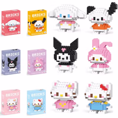 BRICKS Mainan Balok Susun Karakter Cinnamoroll LEGO Figure 144 PCS - W2601-13 - Multi-Color — gambar 2