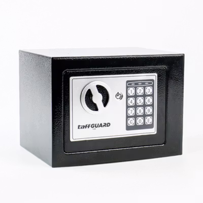 TaffGUARD Kotak Brankas Hotel Mini Password Deposit Box Coin Slot 4.6L - EB30 - Black — gambar 2