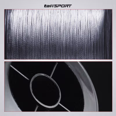 TaffSPORT Senar Pancing PE 4 Braided Strand Fishing Line 300M 8.0 - BLTP - Gray — gambar 2