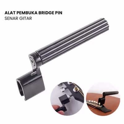 TaffSTUDIO Alat Pembuka Bridge Pin Senar Gitar - JF-102 - Black — gambar 2