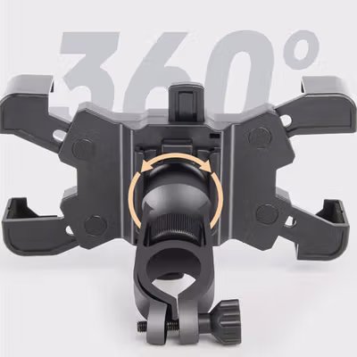 UNTM Holder HP Sepeda 360 Rotation Quick Release Bicycle Phone Holder - UN-11 - Black — gambar 2