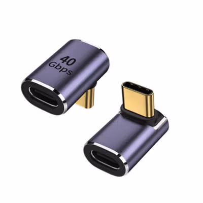 AOLLON OTG USB Type C Head Up and Down 40Gbps Adapter Converter - BK40 - Gray — gambar 2