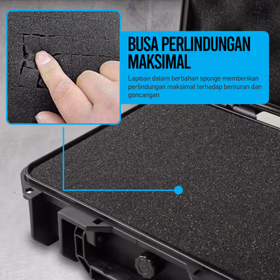 TaffGUARD Kotak Perkakas Multifungsi ABS Spons Storage Tool Box 25cm - TH23 - Black — gambar 2