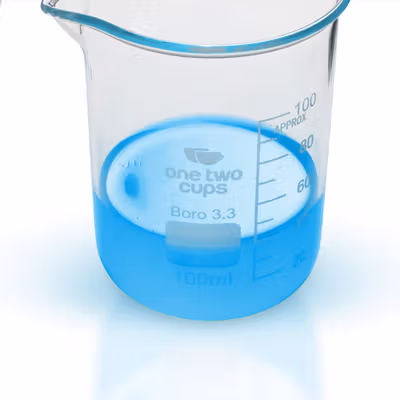 One Two Cups Gelas Ukur Lab Kimia Multifungsi Borosilicate Glass 100ml - GG-17 - Transparent — gambar 2