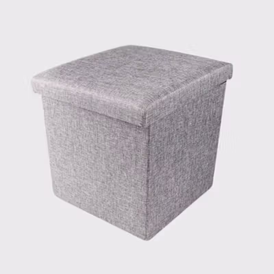 TaffHOME Sofa Kotak Penyimpanan Barang Foldable Storage Box 38x38x36.5cm - L1705 - Gray — gambar 2