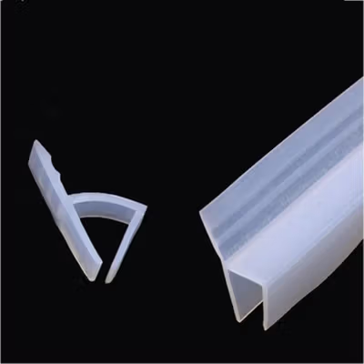 TaffHOME Lis Sela Pintu Silicone Rubber Door Sealing Strip Type H 1M 6mm - TP40 - Transparent — gambar 2