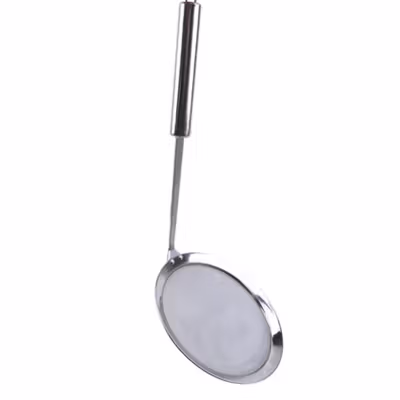 EH-LIFE Sendok Saringan Minyak Dapur Stainless Steel Skimmer 13.5cm - KT399 - Silver — gambar 2