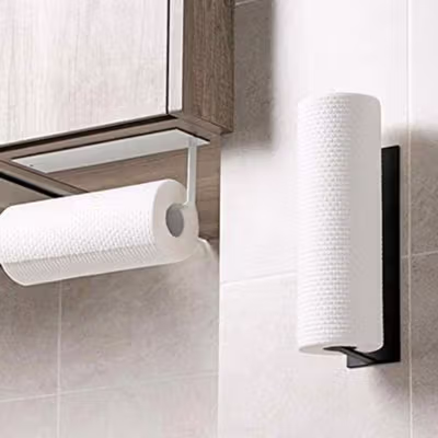 HOUSEEN Gantungan Tisu Roll Toilet Handuk Tissue Japanese Style 25cm - HJ26 - Black — gambar 2